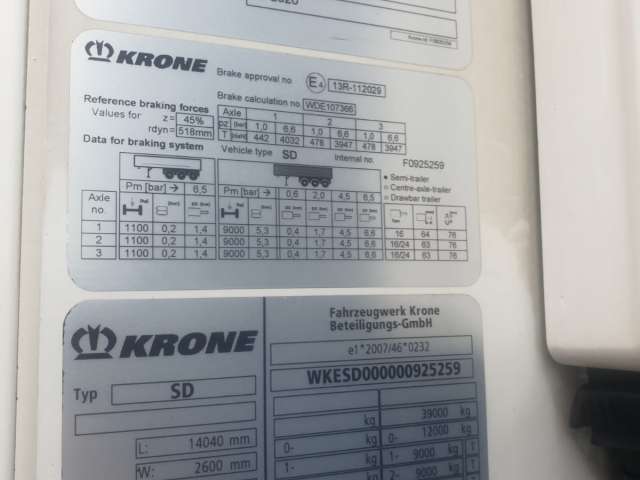 Krone SD Полуприцеп Рефрижератор 2020